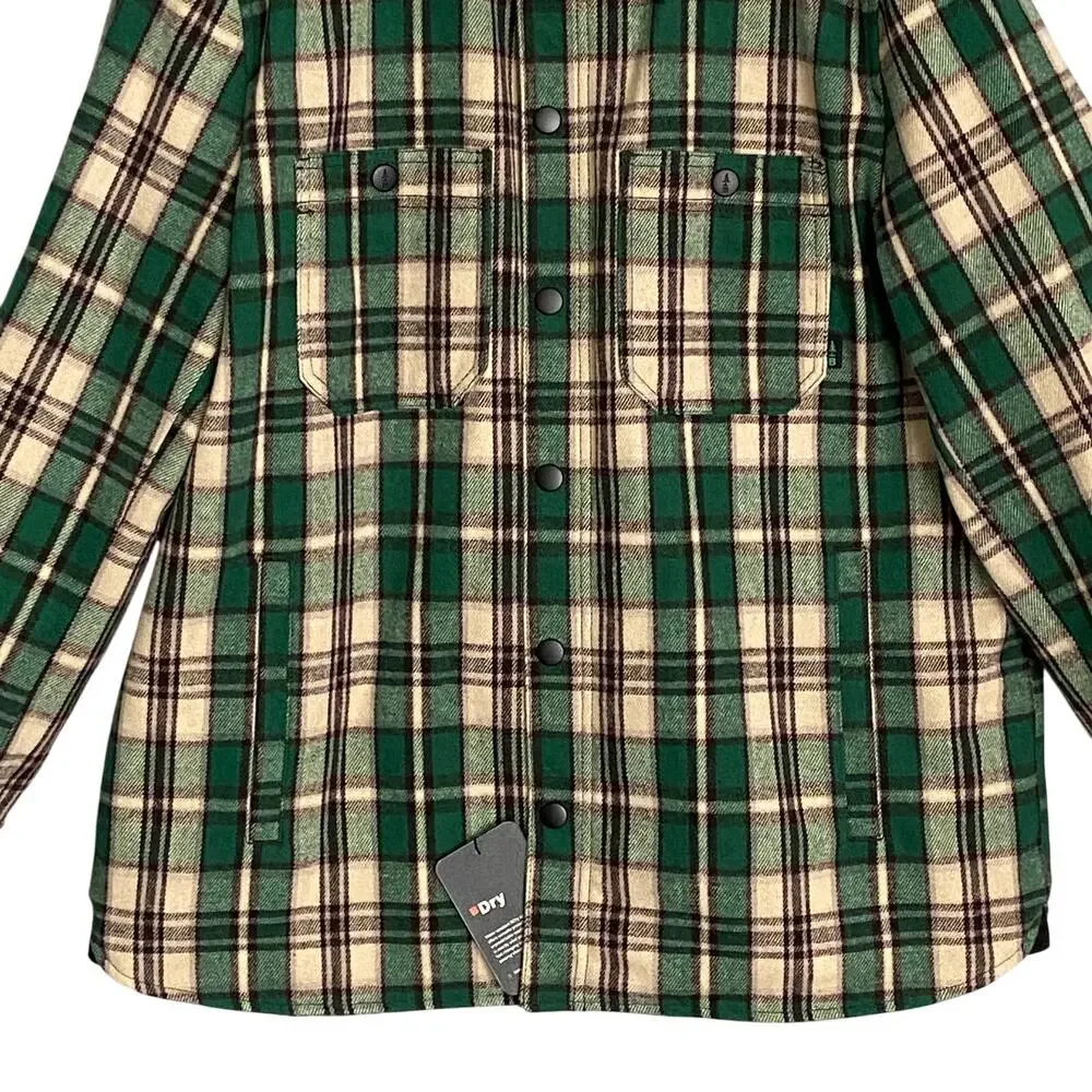 Bass Outdoors Men's Large Sherpa-Lined Jacket Green Plaid NEW
